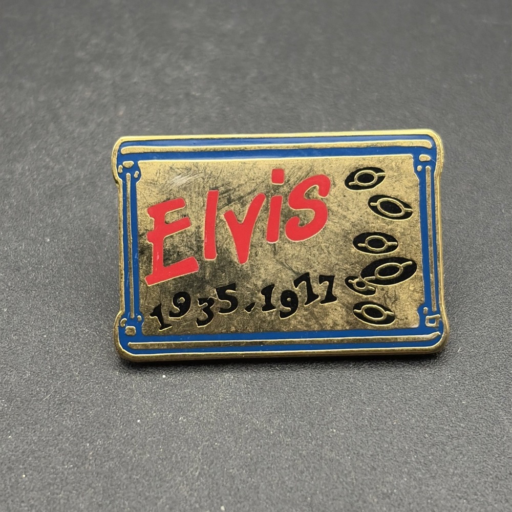 Elvis Presley 1935-1977 Gold Tone Lapel Hat Pin